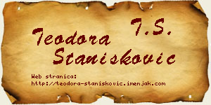 Teodora Stanišković vizit kartica